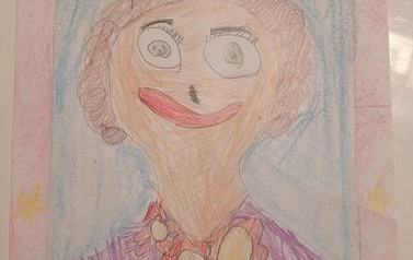 Praca plastyczna wykonana na konkurs Portret Babci.