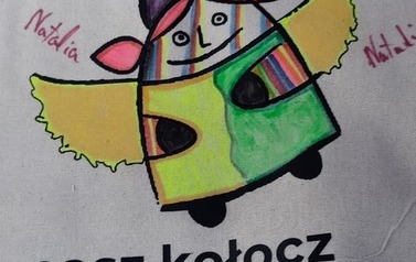 Torba ekologiczna z Aniołkiem wykonana podczas warsztat&oacute;w