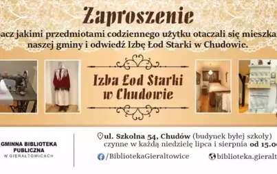 na zdjęciu przedstawiono zdjęcia ubrań z Izby łod Starki w Chudowie